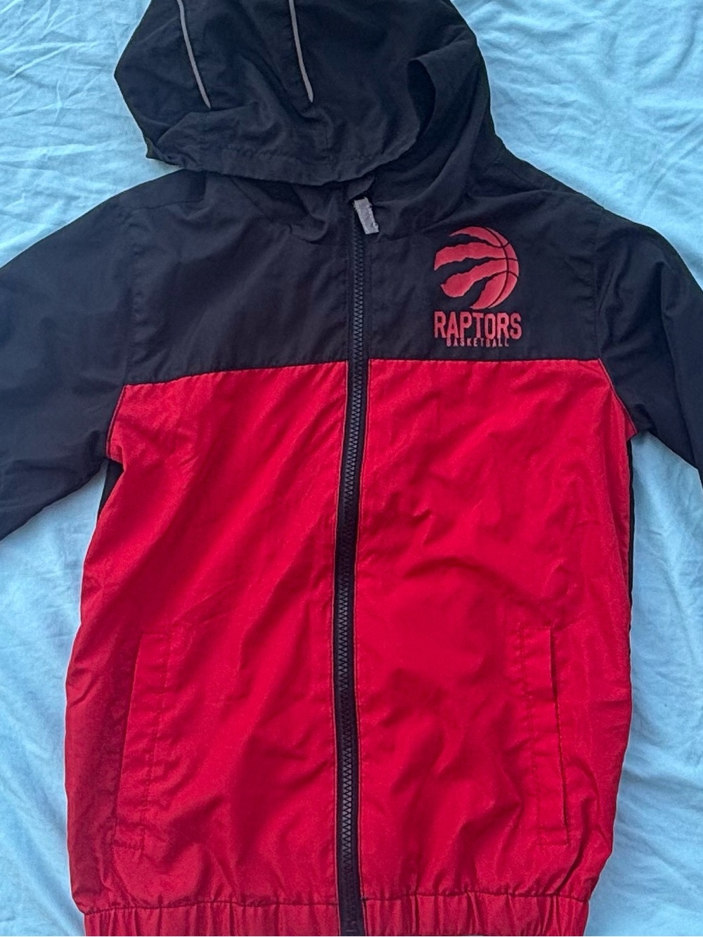 NBA Red and Black Hooded Windbreaker